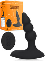 Beaded Vibrating Anal Plug with Remote Control