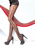 Fiore - Patterned Tights Brianna Black